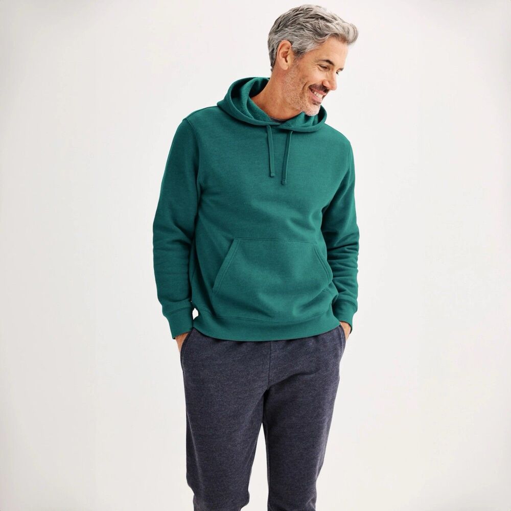 Tek Gear Hoodie Size XL Green Ultrasoft Fleece Kangaroo Pouch Men's New